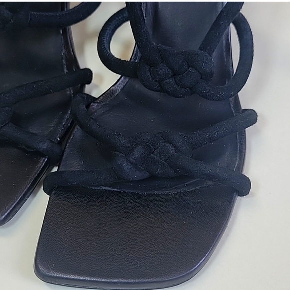 FRAME LE HENDRICKS black Suede Sling Back Heels Size 8 - Picture 12 of 16